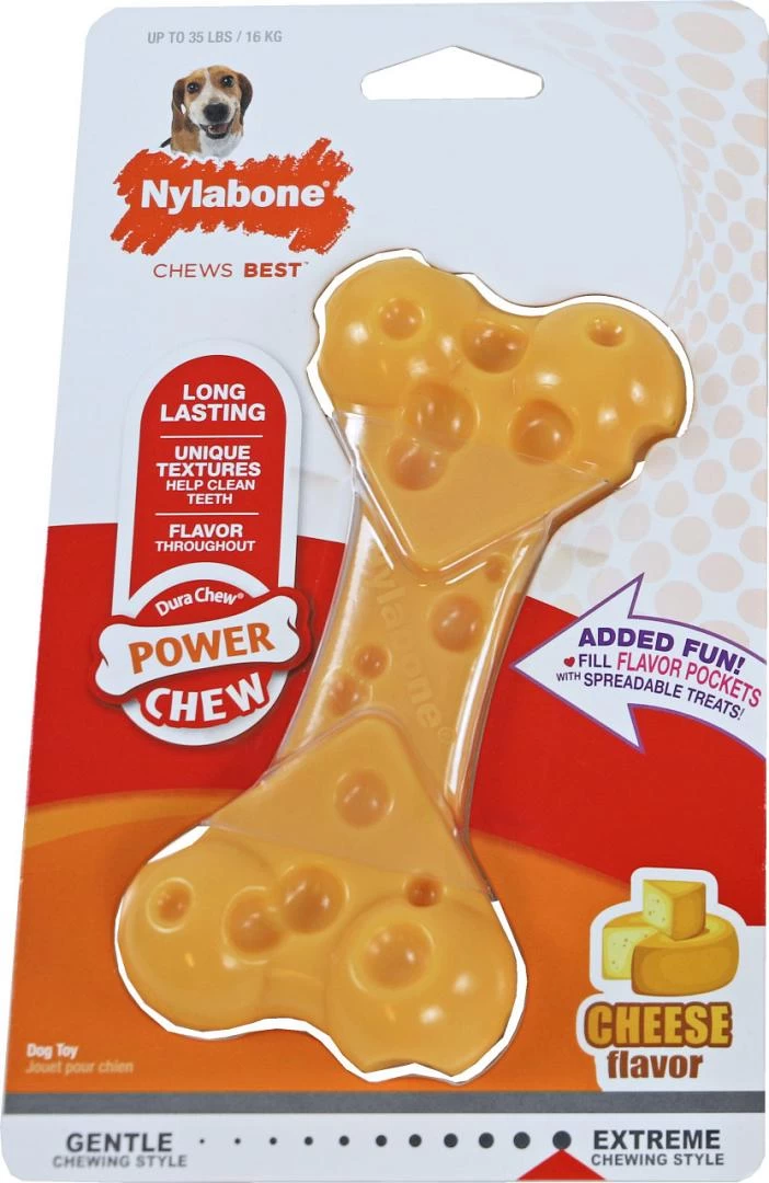 NylaBone Dura Chew Cheese Bone M 1 NylaBone Dura Chew Cheese Bone M