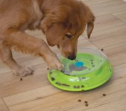 Nina Ottosson Wobble Bowl -Huisdier Korting Winkel 0201114 met hond 1