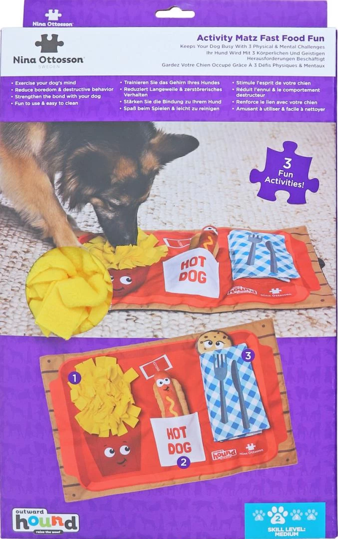 Nina Ottosson Snuffelmat Activity Matz Fast Food Fun 2 Nina Ottosson Snuffelmat Activity Matz Fast Food Fun - Afbeelding 2