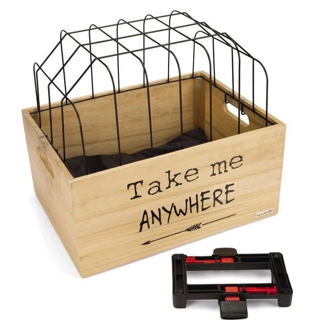 Beeztees Houten Fietsmand Journey Met Kap 1 Beeztees Houten Fietsmand Journey Met Kap