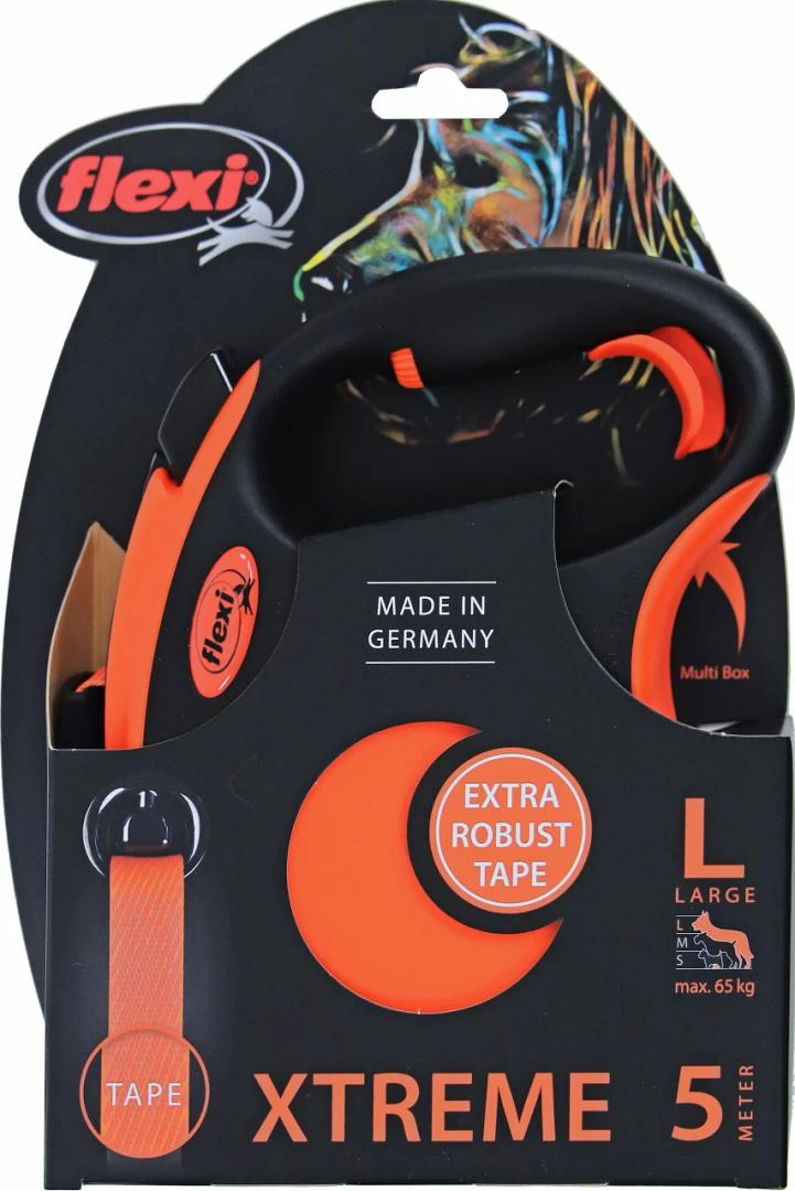 Flexi Rollijn Xtreme Tape Orange L: 5 Mtr 2 Flexi Rollijn Xtreme Tape Orange L: 5 Mtr - Afbeelding 2