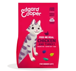 Edgard & Cooper Kattenvoer Senior Kip En Kalkoen 2 Kg