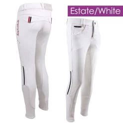 QHP Kinderrijbroek Coco Junior Estate/white