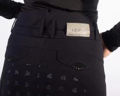 QHP Damesrijbroek Diamond Anti-slip Zitvlak Zwart -Huisdier Korting Winkel 8459zw 3