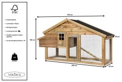 Voldux Kippen- Of Konijnenhok Romy Links -Huisdier Korting Winkel Kippenhok Romy links 8720094050294 5