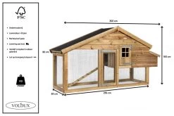 Voldux Kippen- Of Konijnenhok Romy Rechts -Huisdier Korting Winkel Kippenhok Romy rechts 8720094050287 5