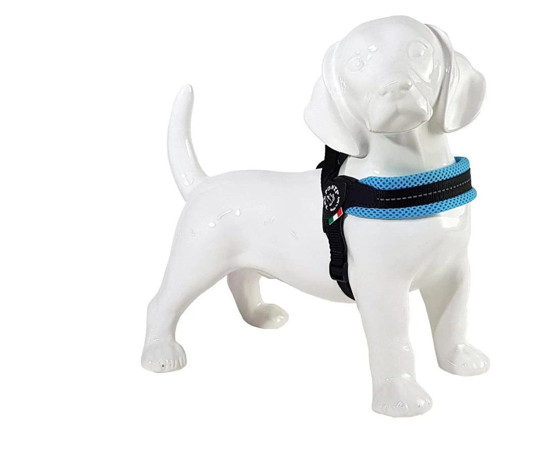 Tre Ponti Hondentuig Mesh Fibbia Reflective Verstelbaar Lichtblauw 1 Tre Ponti Hondentuig Mesh Fibbia Reflective Verstelbaar Lichtblauw